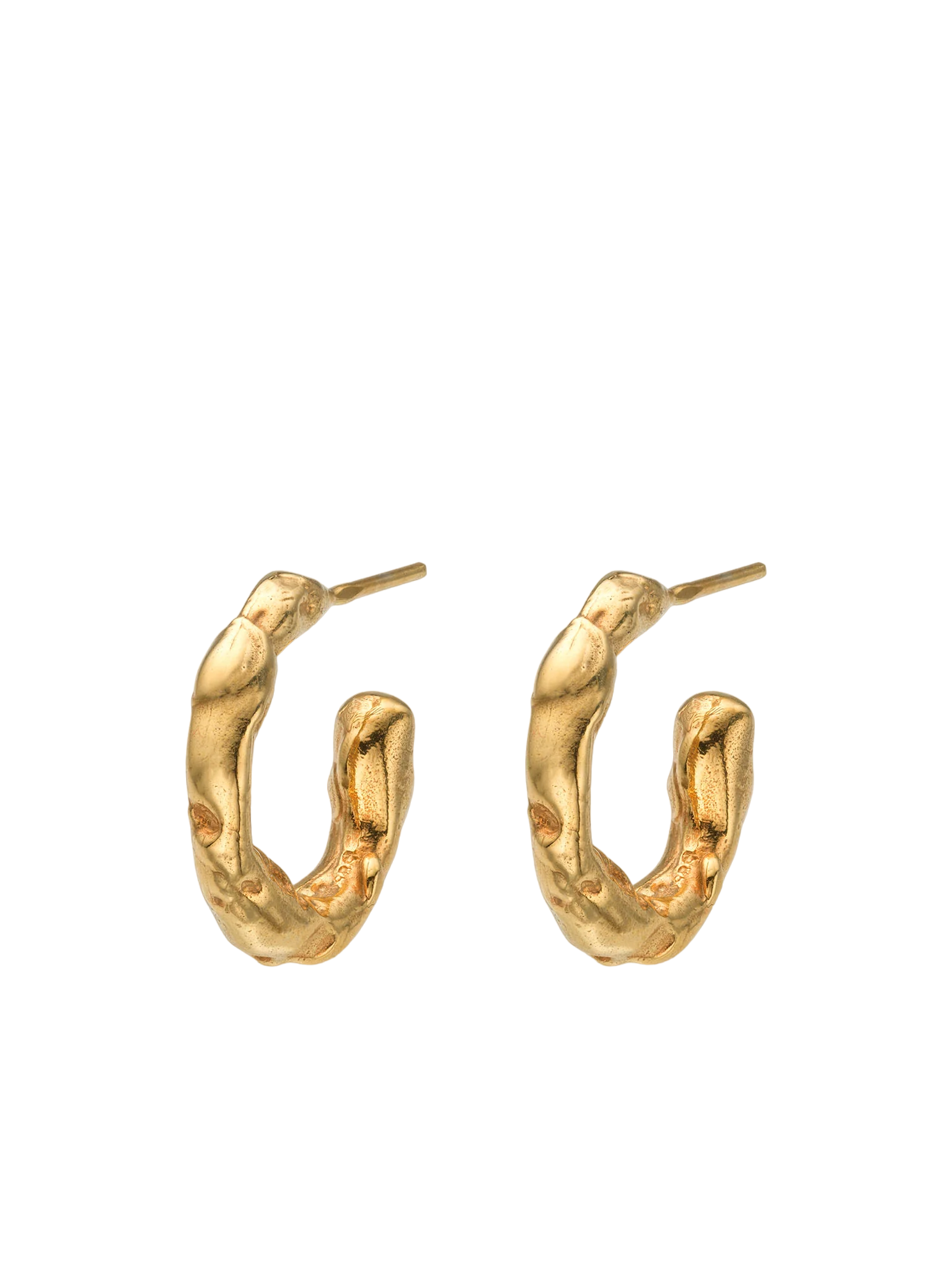 Talisman small hoop earrings 14 ct gold
